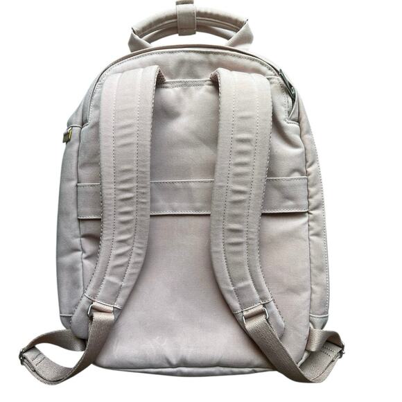 NWOT DAY OWL Unisex Recycled Backpack Pro Slim 14” Laptop Beige/Pink Canvas - Picture 2 of 15